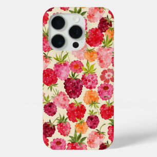 Raspberry Watercolor Coquette iPhone 15 Pro Case