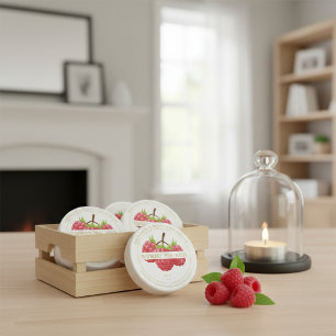 Raspberry Wax Melts Round Sticker