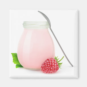 Raspberry yogurt magnet