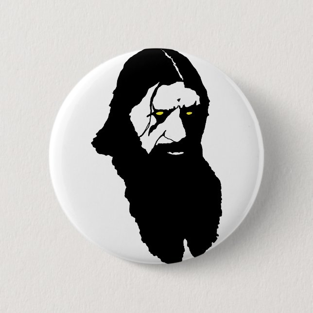 Rasputin--Black 6 Cm Round Badge (Front)