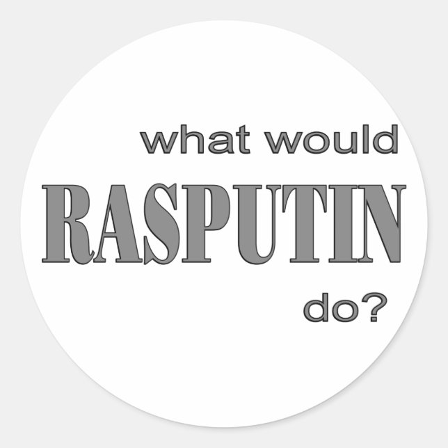 Rasputin Classic Round Sticker (Front)