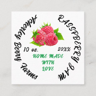 Rasspberry Jam Preserves Personalized Classic  Cla Square Business Card