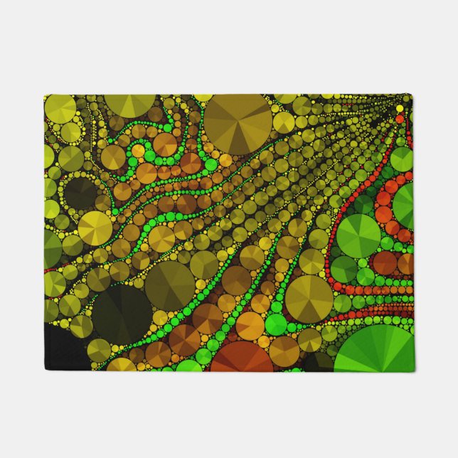 Rasta Abstract Bling Pattern Doormat (Front)