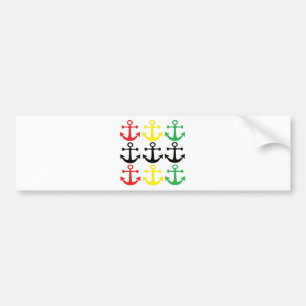 Rasta Anchors Bumper Sticker