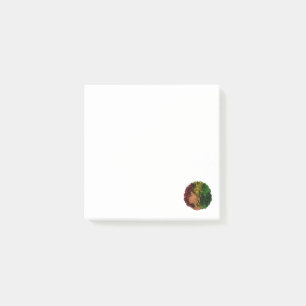 Rasta black girl woman afro red yellow green post-it notes