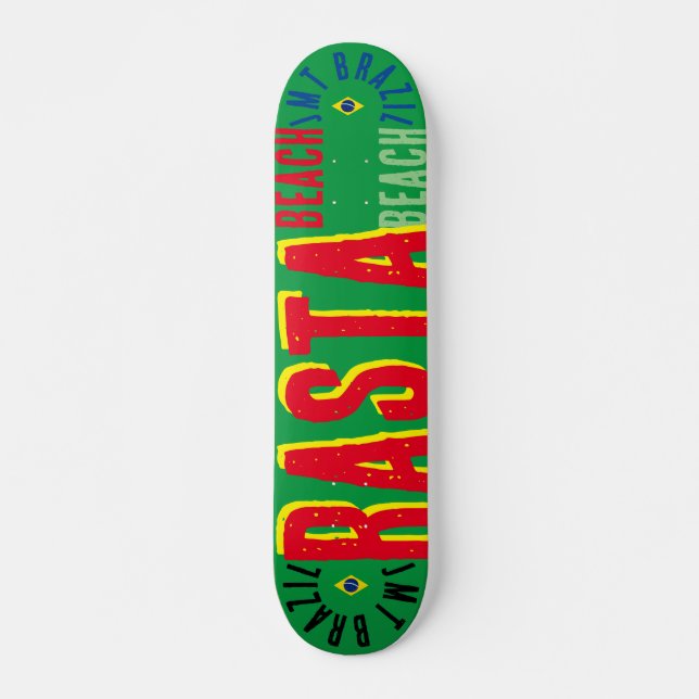 RASTA  Brasil  7 3/4" Skateboard Deck (Front)