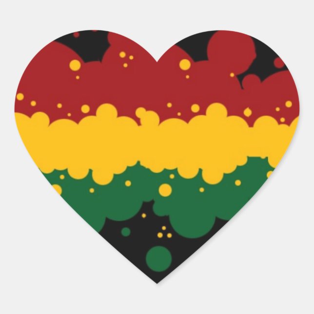 Rasta by Picona™ Heart Sticker (Front)