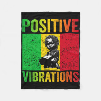 Rasta By Positive Fleece Blanket