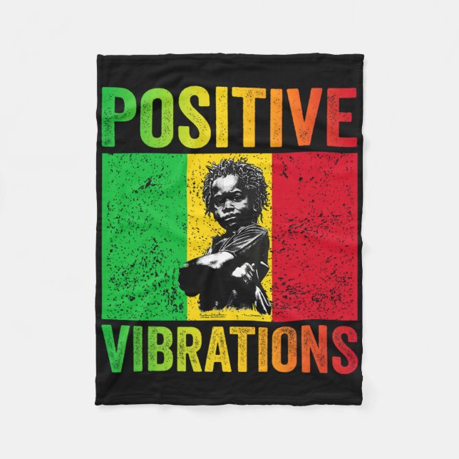 Rasta By Positive  Fleece Blanket (Front)