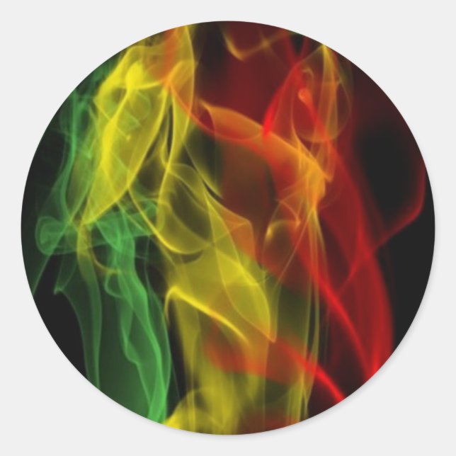 rasta classic round sticker (Front)