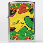 Rasta Colour Abstract Zippo Lighter