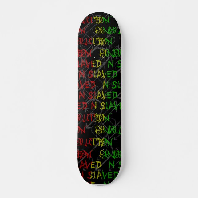 rasta colour graffiti  deck skateboard (Front)
