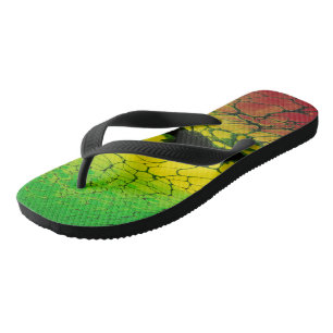 Rasta Colour Inspired Flip Flops