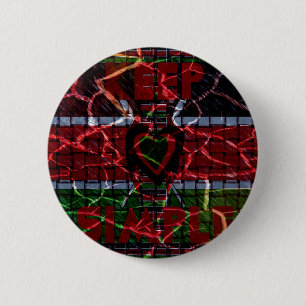 Rasta colours 6 cm round badge