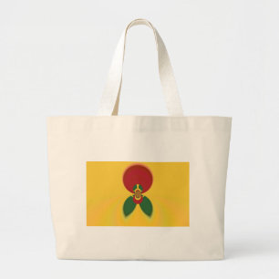 Rasta Colours Abstract Art Print Large Tote Bag