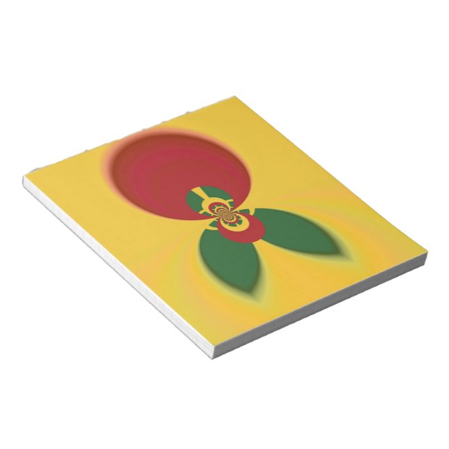 Rasta Colours Abstract Art Print Notepad (Angled)