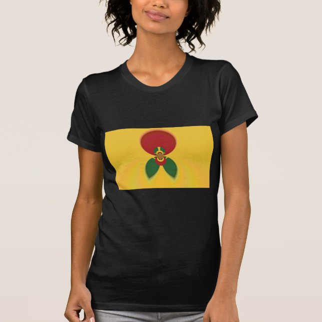Rasta Colours Abstract Art Print T-Shirt (Front)