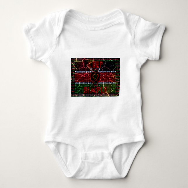 Rasta colours baby bodysuit (Front)