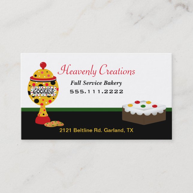 Rasta Colours Bakery Business Card (Front)