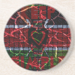Rasta colours coaster