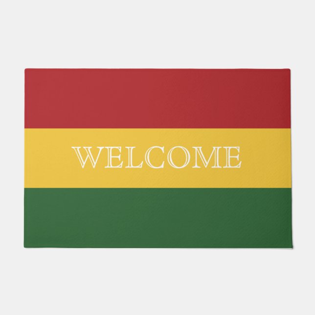 Rasta Colours Doormat (Front)