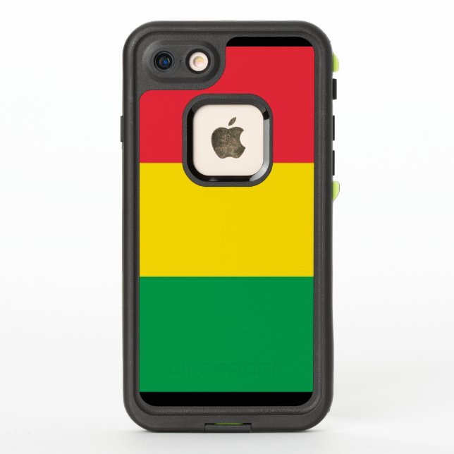 Rasta Colours Green Yellow Red Flag Stripes LifeProof iPhone Case (Back)