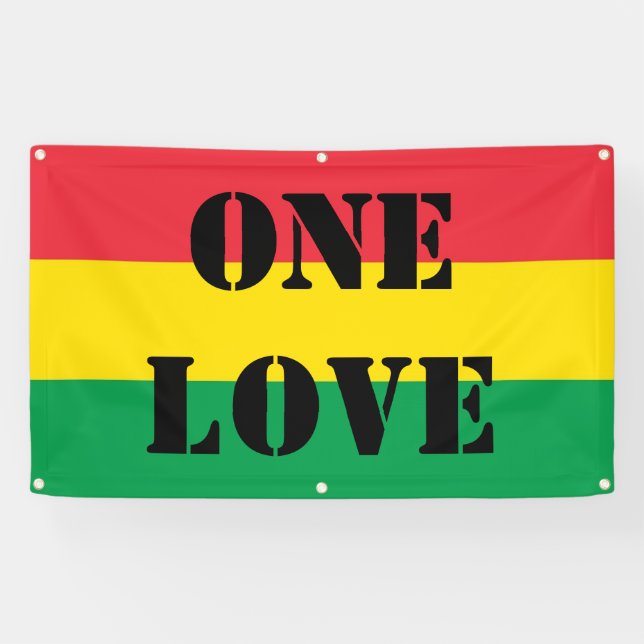 Rasta Colours Green Yellow Red Stripes Flag Banner (Horizontal)