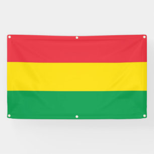 Rasta Colours Green Yellow Red Stripes Flag Banner