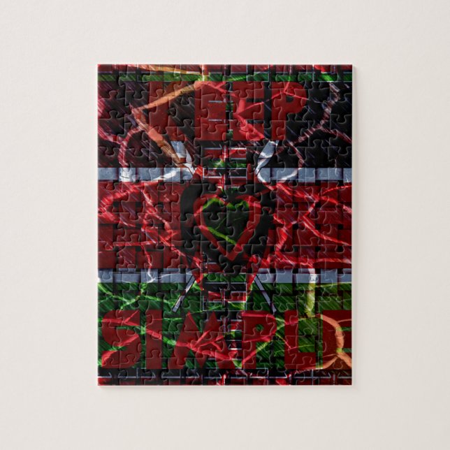 Rasta colours jigsaw puzzle (Vertical)