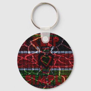 Rasta colours key ring