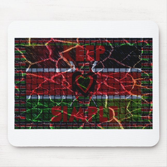 Rasta colours mouse mat (Front)