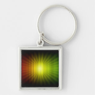 Rasta Colours Red Gold and Green Key Ring