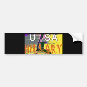 Rasta Colours Red Golden Green Hillary Art Print Bumper Sticker
