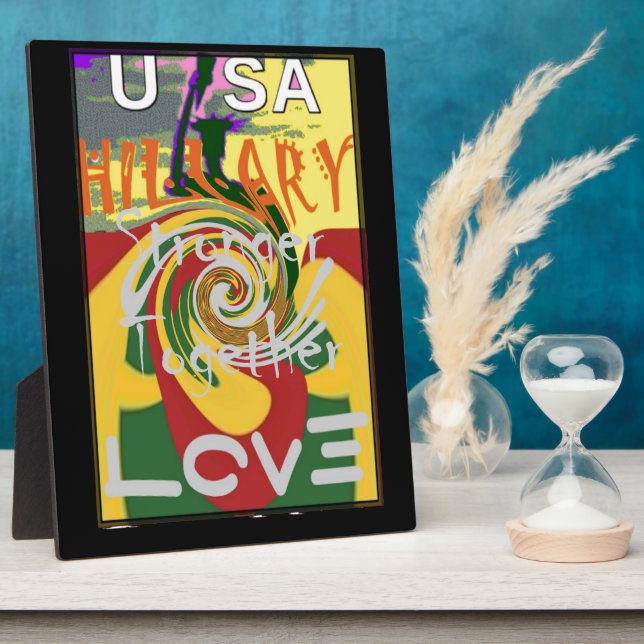 Rasta Colours Red Golden Green Hillary Art Print Plaque (Side)