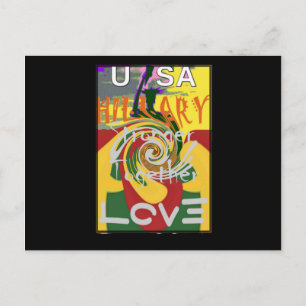 Rasta Colours Red Golden Green Hillary Art Print Postcard