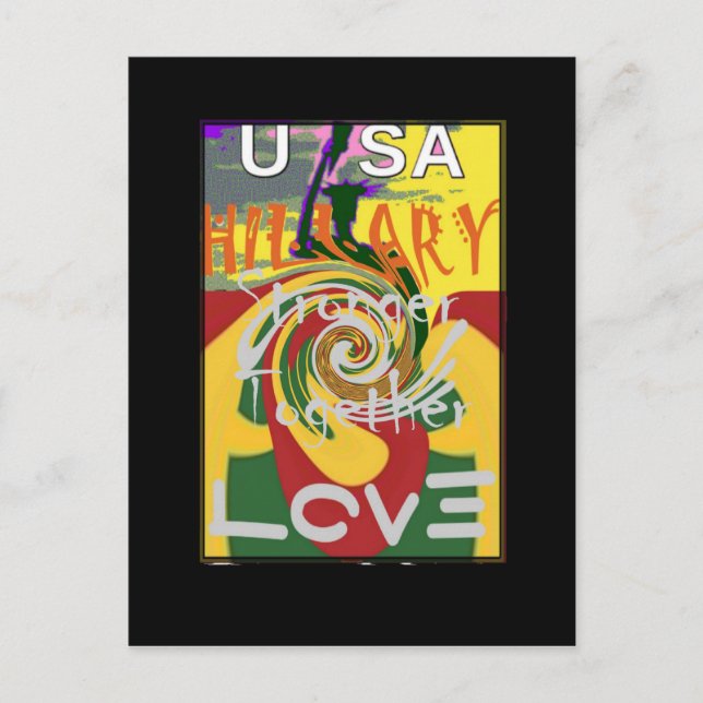 Rasta Colours Red Golden Green Hillary Art Print Postcard (Front)