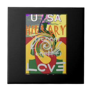 Rasta Colours Red Golden Green Hillary Art Print Tile
