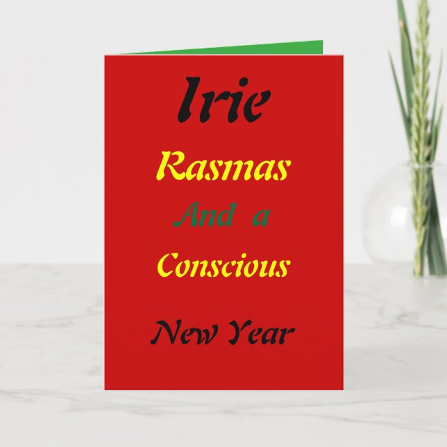 Rasta conscious christmas cards (Front)