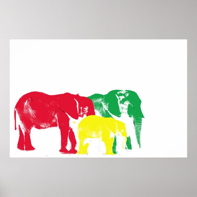 Rasta Elephant Poster (Front)