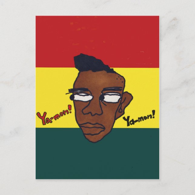 rasta face postcard (Front)