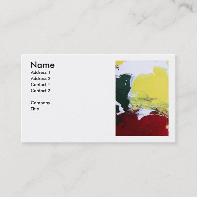 Rasta Flag Business Card (Front)