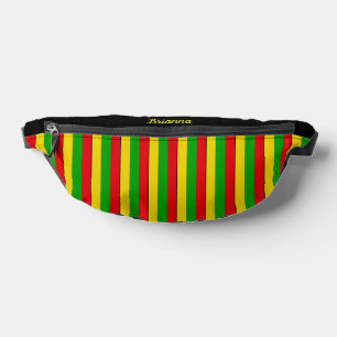 Rasta Flag Coloured Stripes Patterned Bum Bags