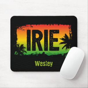 Rasta Flag Colours Jamaican IRIE Quote Mouse Mat