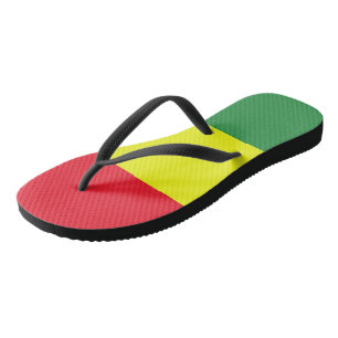 Rasta flag flip flops