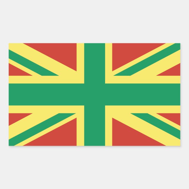 Rasta Flag UK Sticker (Front)