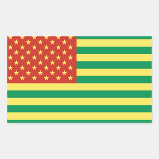 Rasta Flag US Stickers