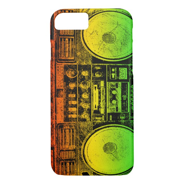 Rasta ghetto blaster Case-Mate iPhone case (Back)