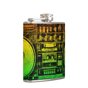 Rasta Ghetto Blaster Hip Flask