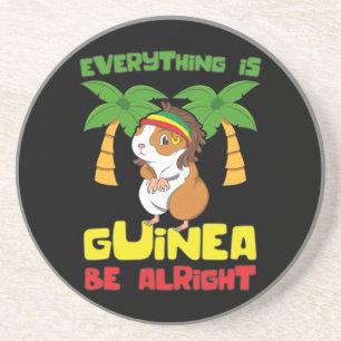 Rasta Guinea Pig Coaster