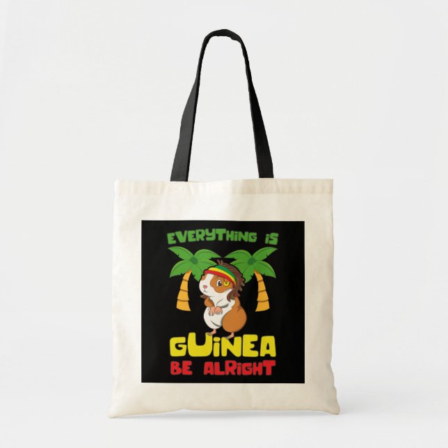 Rasta Guinea Pig Tote Bag (Front)